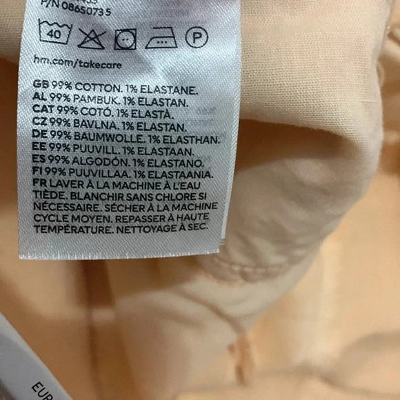 Women’s H&M High Rise Cut Off Shorts Size 14 NEW WITH TAGS Apricot - Picture 10 of 10